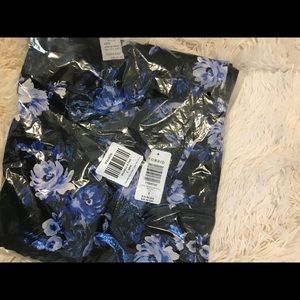 Still in bag with tags black & blue floral shirt